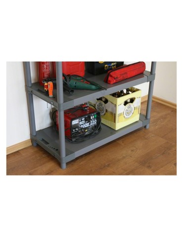 Kellerregale/Garagenregale - Plastikregal Kunststoffregal Steckregal  Jupiter-5-60 (180x60x46), 5 Böden, GRAU - product 5