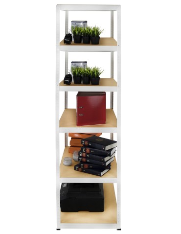 Kellerregale/Garagenregale - Metallregal Werkstatt Schwerlastregal Helios HWW_213x150x35_6 Böden, Traglast: 175 Kg, Farbe: WEIß - product 5
