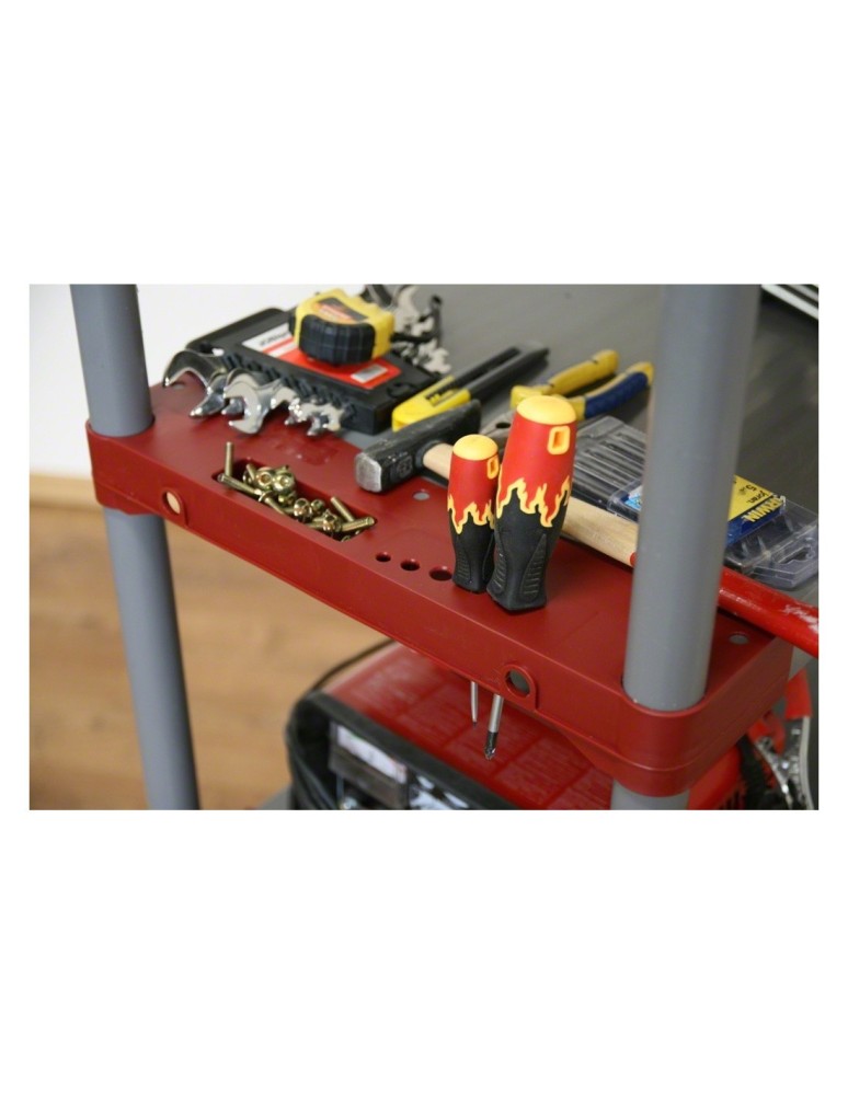 Kellerregale/Garagenregale - Plastikregal Kunststoffregal Steckregal  Jupiter-5-60 (180x60x46), 5 Böden, ROT - product new.modo24.de 1