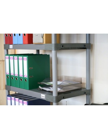 Plastikregal Kunststoffregal Steckregal  Jupiter-5-60 (180x60x46), 5 Böden, GRAU - product 2