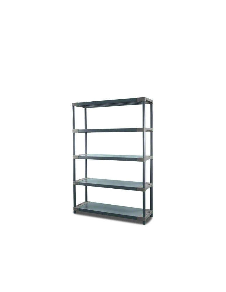 Kellerregale/Garagenregale - Plastikregal Kunststoffregal Steckregal  Jupiter-5-60 (180x60x46), 5 Böden, GRAU - product new.modo24.de 1