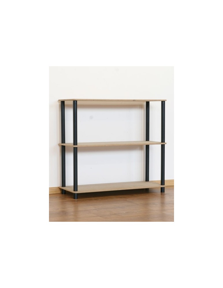 Büroregale - Dedal-3M_B Rohrregal 74x60x33 / 3 Böden /Farbe: SCHWARZ - produkt new.modo24.de 1