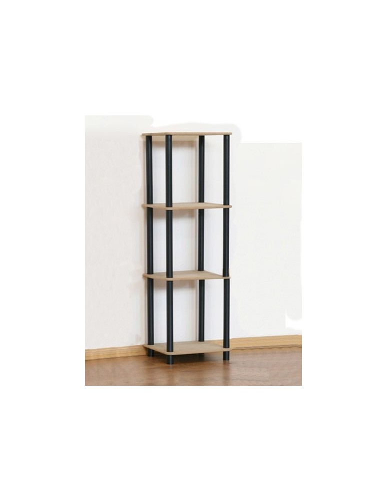 Büroregale - Dedal-4L_B Rohrregal 108x40x33 cm / 4 Böden / Farbe: SCHWARZ - product new.modo24.de 1