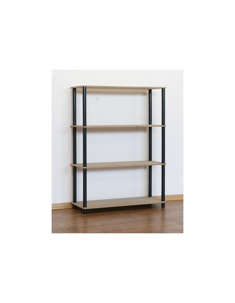 Büroregale - Dedal-4M_B Rohrregal 108x60x33 cm / 4 Böden /  Farbe: SCHWARZ - product new.modo24.de 1