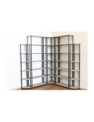 Dedal-4M_B Rohrregal 108x60x33 cm / 4 Böden /  Farbe: SCHWARZ - product 2