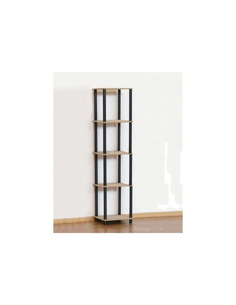 Büroregale - Dedal-5L_B Rohrregal 142x40x33 / 5 Böden / Farbe: SCHWARZ - product new.modo24.de 1