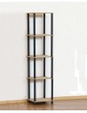 Dedal-5L_B Rohrregal 142x40x33 / 5 Böden / Farbe: SCHWARZ