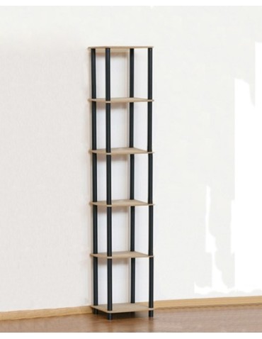 Dedal-6L_B Rohrregal 175x40x33 / 6 Böden / Farbe: SCHWARZ