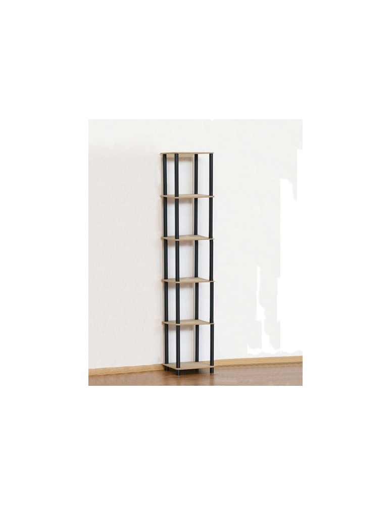 Büroregale - Dedal-6L_B Rohrregal 175x40x33 / 6 Böden / Farbe: SCHWARZ - product new.modo24.de 1