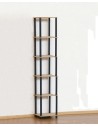 Dedal-6L_B Rohrregal 175x40x33 / 6 Böden / Farbe: SCHWARZ