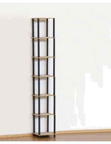Dedal-7L_B Rohrregal 210x40x33  / 7 Böden /Farbe: SCHWARZ