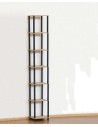 Dedal-7L_B Rohrregal 210x40x33  / 7 Böden /Farbe: SCHWARZ