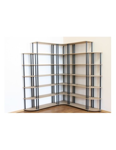 Dedal-7L_B Rohrregal 210x40x33  / 7 Böden /Farbe: SCHWARZ - product 2