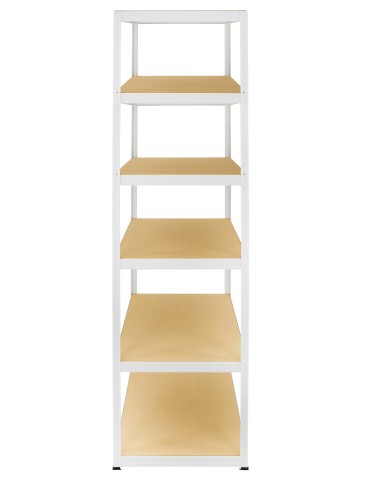Metallregal Werkstatt Schwerlastregal Helios HWW_180x150x45_6 Böden, Traglast: 275 Kg, Farbe: WEIß - product 2
