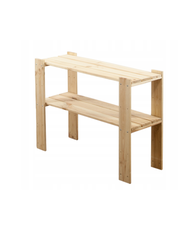Holzregal und Lagerregal Kellerregal Maxi-2LP (64x80x30), 2 Massivböden, unbehandelt - product 2