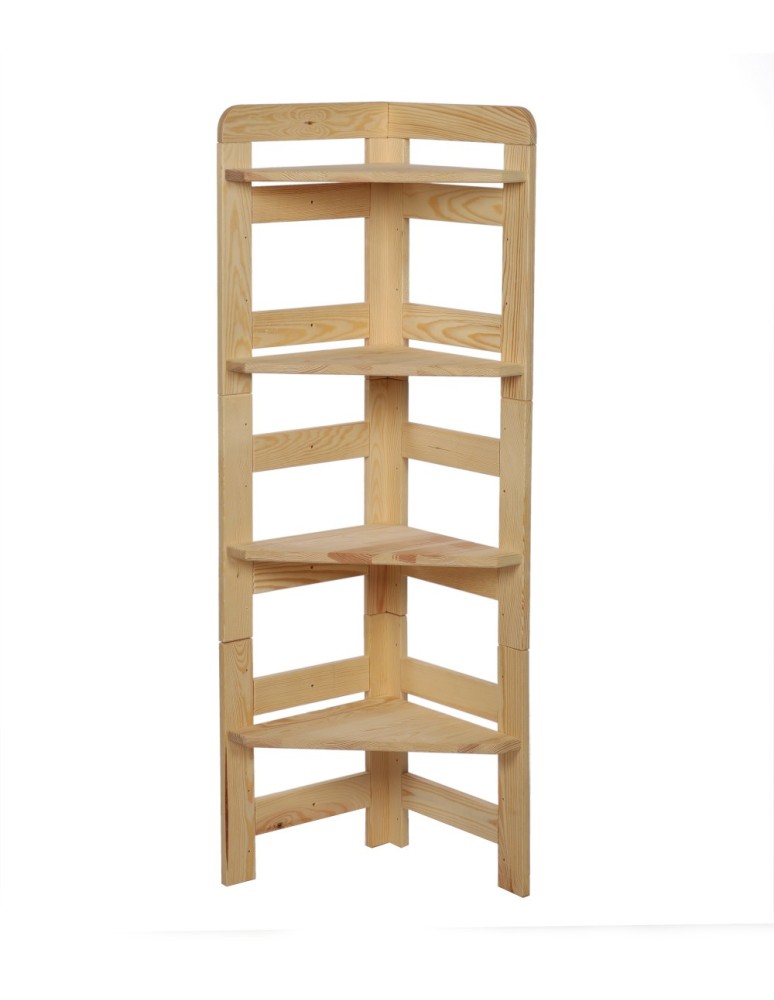 Startseite - HOLZREGAL Kiefer Eckregal Modulregal BERDO RR2_NZ2 (120,8x34,4x34 cm ), 4 Böden, unbehandelt - product new.modo24.de 1