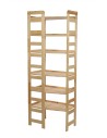 HOLZREGAL Kiefer Eckregal Modulregal BERDO RR2_NW4 (197,6xx72x44,8 cm ), 6 Böden, unbehandelt