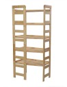 HOLZREGAL Kiefer Eckregal Modulregal BERDO RR2_NW3 (159,2x72x44,8 cm ), 5 Böden, unbehandelt