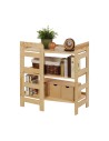 HOLZREGAL Kiefer Eckregal Modulregal BERDO RR2_NW1 (82,4x72x44,8 cm ), 3 Böden, unbehandelt