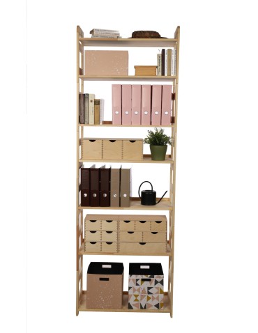 HOLZREGAL Kiefer Eckregal Modulregal BERDO RR2_NP5 (236x80x34,4 cm ), 7 Böden, unbehandelt - product 2