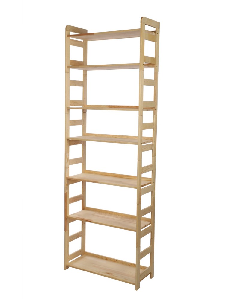 Startseite - HOLZREGAL Kiefer Eckregal Modulregal BERDO RR2_NP5 (236x80x34,4 cm ), 7 Böden, unbehandelt - product new.modo24.de 1
