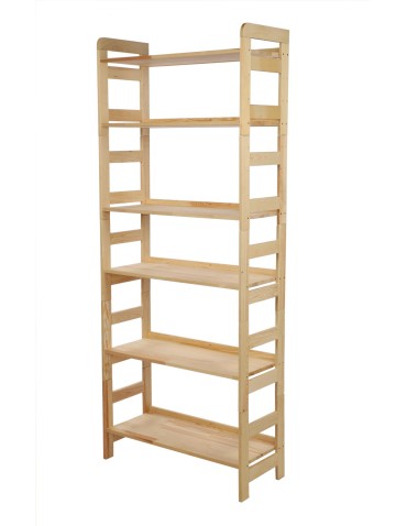 HOLZREGAL Kiefer Eckregal Modulregal BERDO RR2_NP4 (197,6x80x34,4 cm ), 6 Böden, unbehandelt - product 2