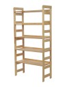 HOLZREGAL Kiefer Eckregal Modulregal BERDO RR2_NP3 (159,2x80x34,4 cm ), 5 Böden, unbehandelt