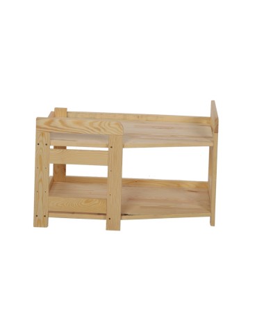 HOLZREGAL Kiefer Eckregal Modulregal BERDO R2PW (44x72x44,8 cm ), 2 Böden, unbehandelt