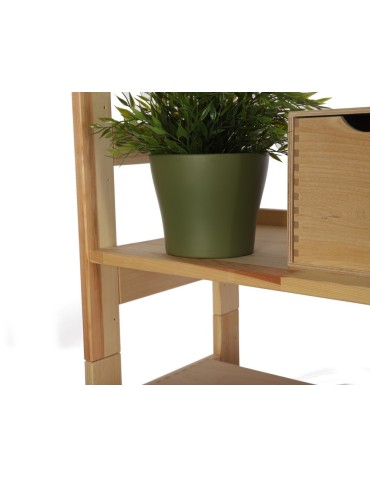 Startseite - HOLZREGAL Kiefer Eckregal Modulregal BERDO R2PZ (44x34,4x34 cm ),2 Böden, unbehandelt - product 6