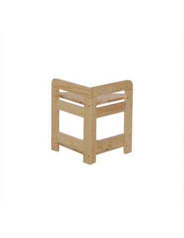HOLZREGAL Kiefer Eckregal Modulregal BERDO R2PZ (44x34,4x34 cm ),2 Böden, unbehandelt - product 2