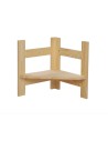HOLZREGAL Kiefer Eckregal Modulregal BERDO R2NZ (38,4x34,4x34 cm ), 1 Böden, unbehandelt
