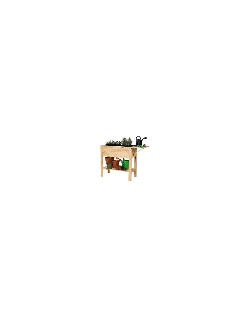 Blumenkasten und Hochbeete - Hochbeet Treibbeet Frühbeet Kräutergewächshaus mit Tischplatte  OBL_37X80_NADBK1, unbehandelt - produkt new.modo24.de 1