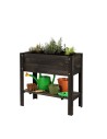 Hochbeet Treibbeet Frühbeet Kräutergewächshaus   OBL_37X80_BLDK1, geölt SCHWARZ