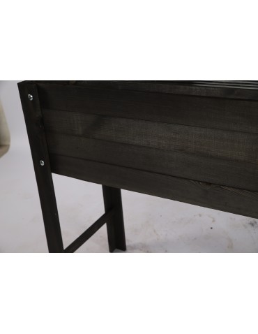 Blumenkasten und Hochbeete - Hochbeet Treibbeet Frühbeet Kräutergewächshaus mit Tischplatte  OBL_37X80_BLDBK1,  geölt SCHWARZ - product 4