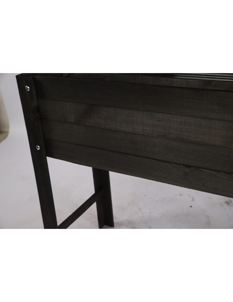 Blumenkasten und Hochbeete - Hochbeet Treibbeet Frühbeet Kräutergewächshaus mit Tischplatte  OBL_37X80_BLDBK1,  geölt SCHWARZ - product new.modo24.de 4