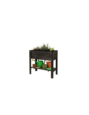 Hochbeet Treibbeet Frühbeet Kräutergewächshaus Tischplatte u.Minigewächshaus OBL_37x80_BLDPBK1, geölt SCHWARZ - product 2