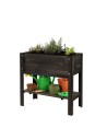 Hochbeet Treibbeet  Kräutergewächshaus, mit INSEKTENHOTEL,   OBL_37X80_BLODK1, geölt SCHWARZ