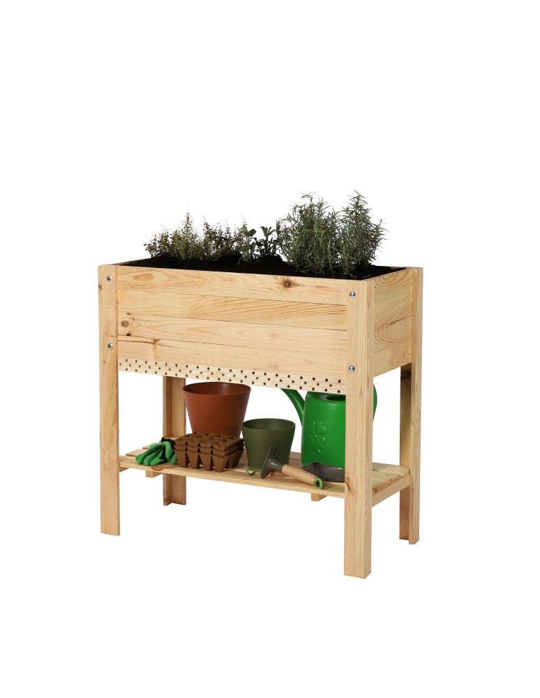 Blumenkasten und Hochbeete - Hochbeet Treibbeet Frühbeet Kräutergewächshaus , mit INSEKTENHOTEL  OBL_37X80_NAODK1, unbehandelt - product new.modo24.de 1