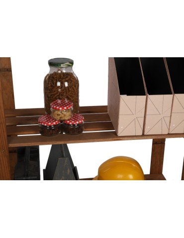 Holzregal 4 Böden 150x80x38 cm, B23R_150X080X38_R0F1, gebeizt in  BRAUN - product 2