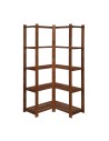 Holzregal 5 Böden, 170x80x38 cm, B20R_170X085X85_R0F1, gebeizt in BRAUN