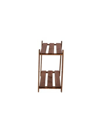 Holzregal 2 Böden 50x80x28 cm, B06R_050X080X28_R0F1, gebeizt in BRAUN - product 2