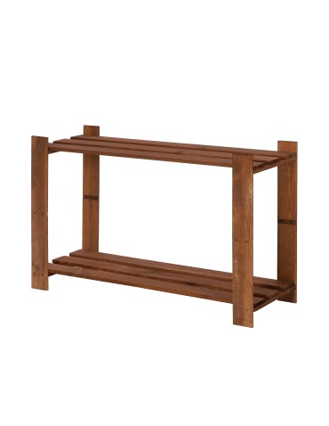 Holzregal 2 Böden 50x80x28 cm, B06R_050X080X28_R0F1, gebeizt in BRAUN