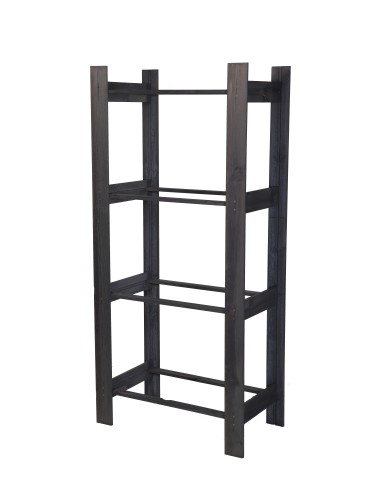 Kistenständer, Holzständer, Holzkastenregal, 4-Ebenen Regal, RSS_149X70X39_4_GRK1, geölt GRAU - product 2
