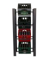 Kistenständer, Holzständer, Holzkastenregal, 4-Ebenen Regal, RSS_149X70X39_4_GRK1, geölt GRAU