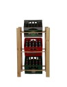 Kistenständer, Holzständer, Holzkastenregal, 3-Ebenen Regal, RSS_107X70X39_3_NAK1, unbehandelt