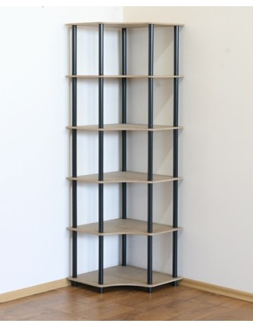 Dedal-6W_B Eckregal 175x56x56 / 6 Böden / Farbe: SCHWARZ - product 2