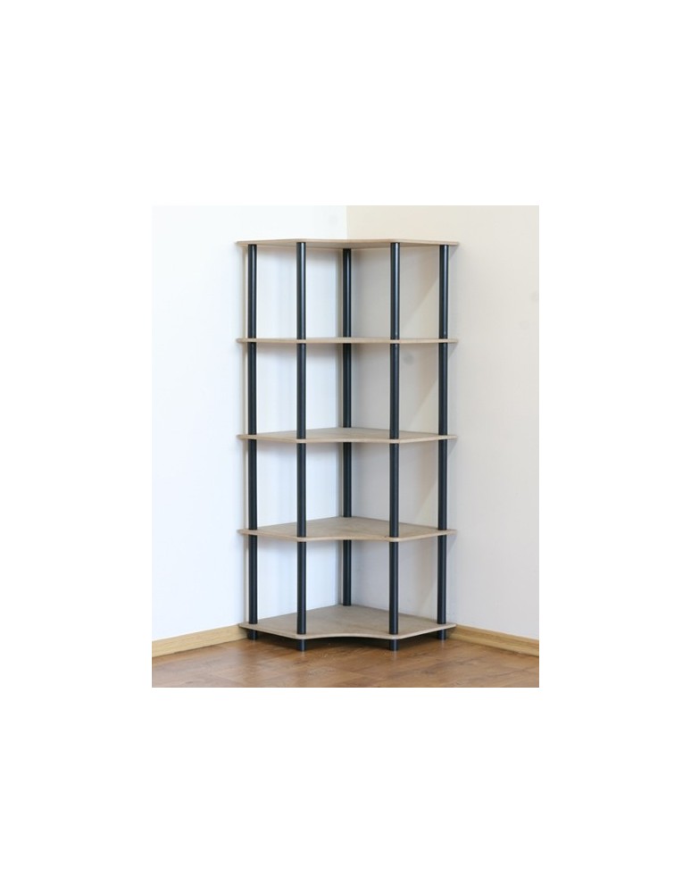 Büroregale - Dedal-5W_B Eckregal 142x56x56 / 5 Böden /Farbe: SCHWARZ - product new.modo24.de 1