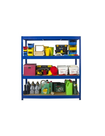 Metallregal Keller Schwerlastregal Lagerregal KOLOS COL_N_177X160X60 Farbe: Blau, Tragkraft 600 kg pro Boden, 4 Böden - produkt 2