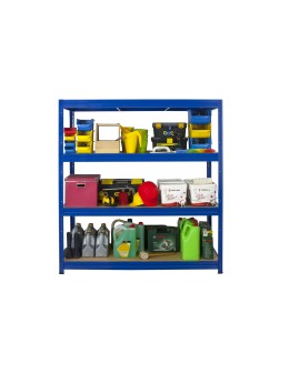Metallregal Keller Schwerlastregal Lagerregal KOLOS COL_N_177X240X60 Farbe: Blau, Tragkraft 450 kg pro Boden, 4 Böden - product 2
