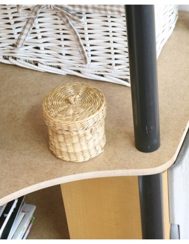 Dedal-3W_B Eckregal 74x56x56cm / 3 Böden / Farbe: SCHWARZ - product 2